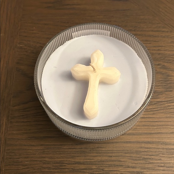 Cross Candles in Pink or Blue 10oz PICK ONE - Picture 2 of 4